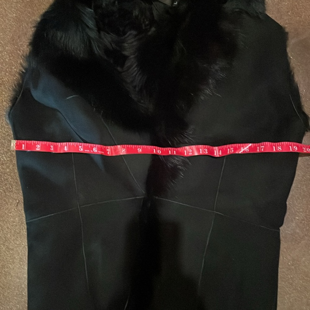 Black Shearling Vest - Picture 7 of 7